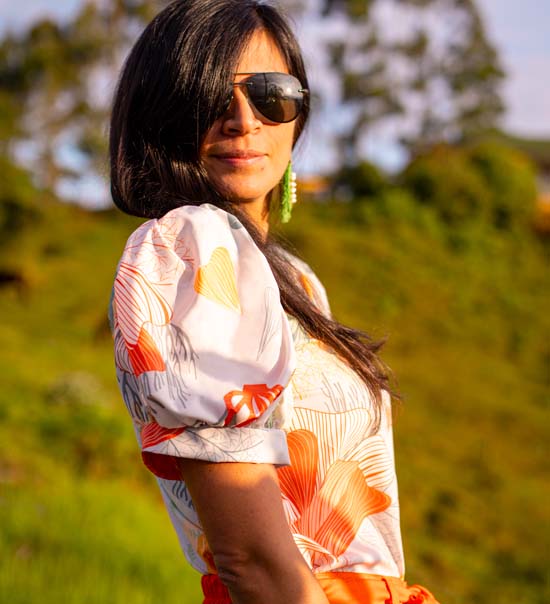 Blusa manga bombacha Coral 1 Blusa manga bombacha