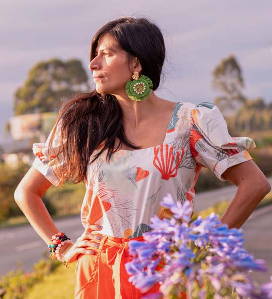 Blusa manga bombacha Coral 3 Blusa manga bombacha