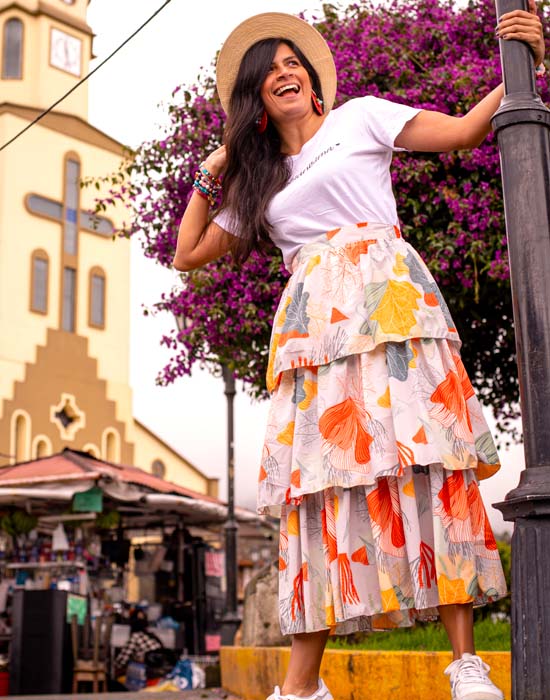 Falda boleros arrecife 2 Falda larga de boleros