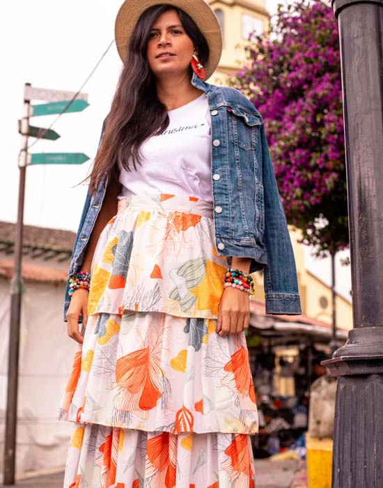 Falda boleros arrecife 3 Falda larga de boleros