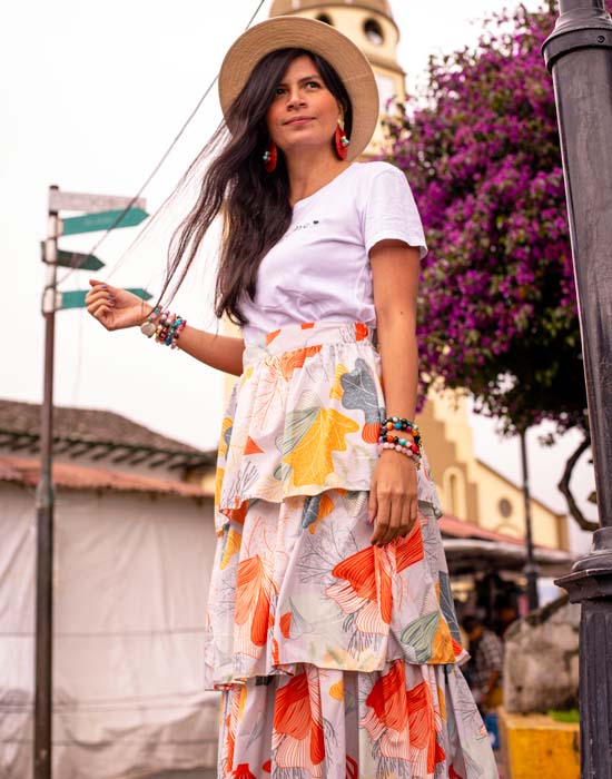 Falda boleros arrecife 4 Falda larga de boleros