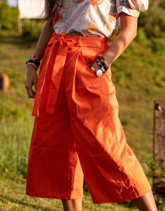 Pantalón Culotte Naranja 3 Pantalón Culotte